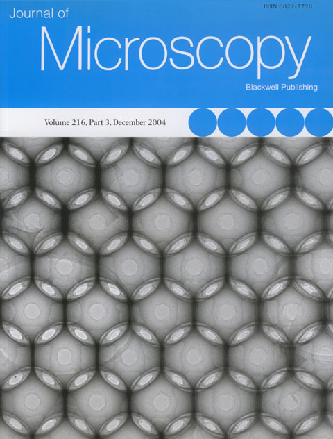Cover of Journal of Microscopy, December 2004, A method for determining void arrangements in inverse opals