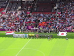 National anthem time on the pitch