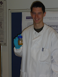 Tom showing off biodiesel synthesis